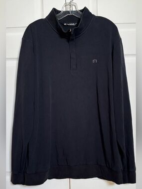 Travis Mathew Quarter Zip Pullover XL Black Gray